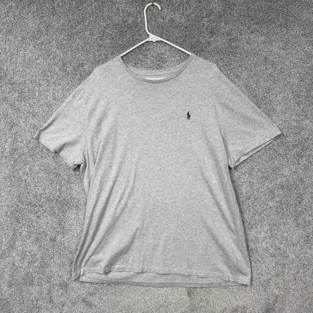 Polo Ralph Lauren T-Shirt Mens XL Gray Red 2 Pack Cotton Pony Logo Crewneck